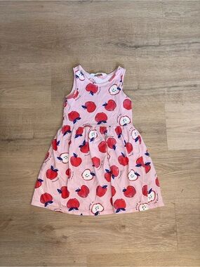 H&M Sleeveless Dress with Red Apple Print
